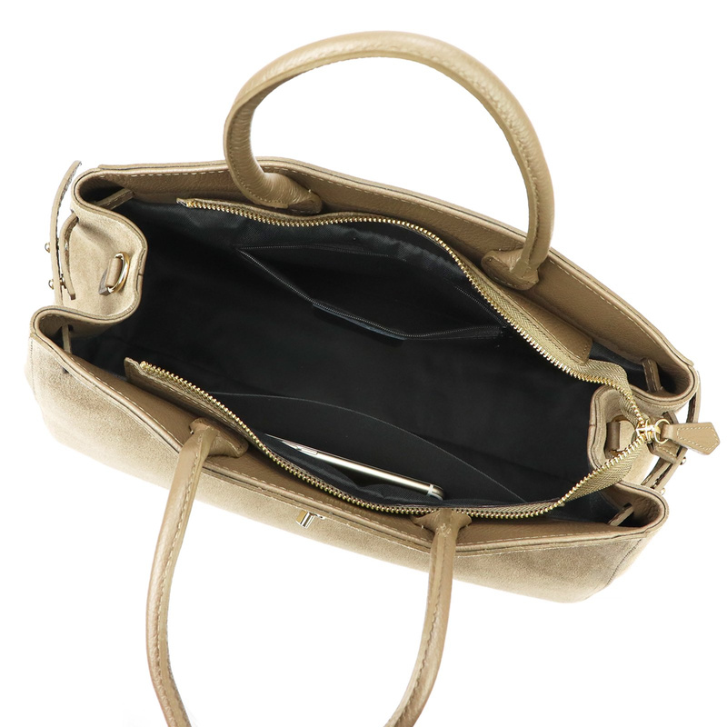 Vera Pelle Torebka Skórzana Kuferek Damska Zamszowa Listonoszka Średnia