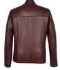 Bukowski męska skórzana kurtka casual zapinana na zamek stójka dekolt