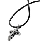 Biżuteria POLICE PJ24135PLU-01. Naszyjnik, Kolor szary. Mężczyzna.