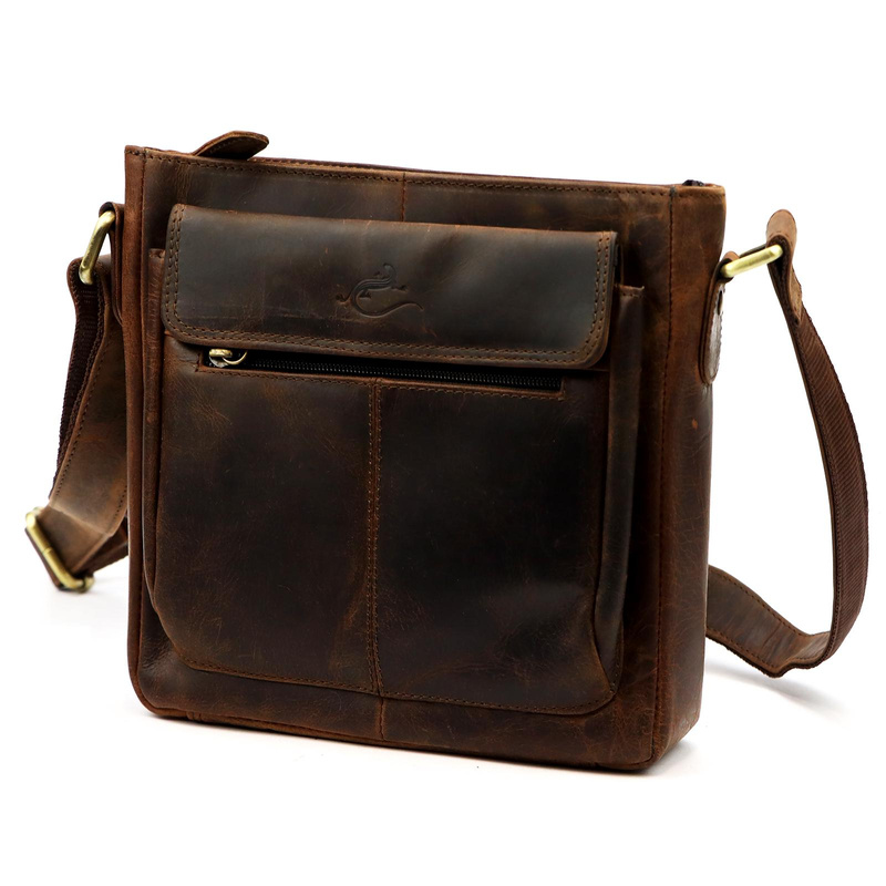 Andreas męska torba na ramię skóra naturalna saszetka przez ramię kieszenie