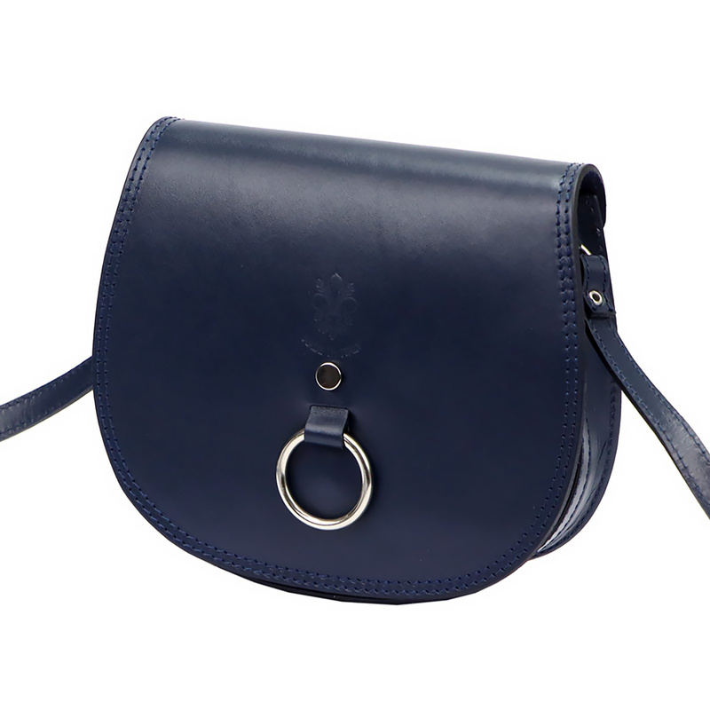 Damska listonoszka skórzana z klapą przez ramię