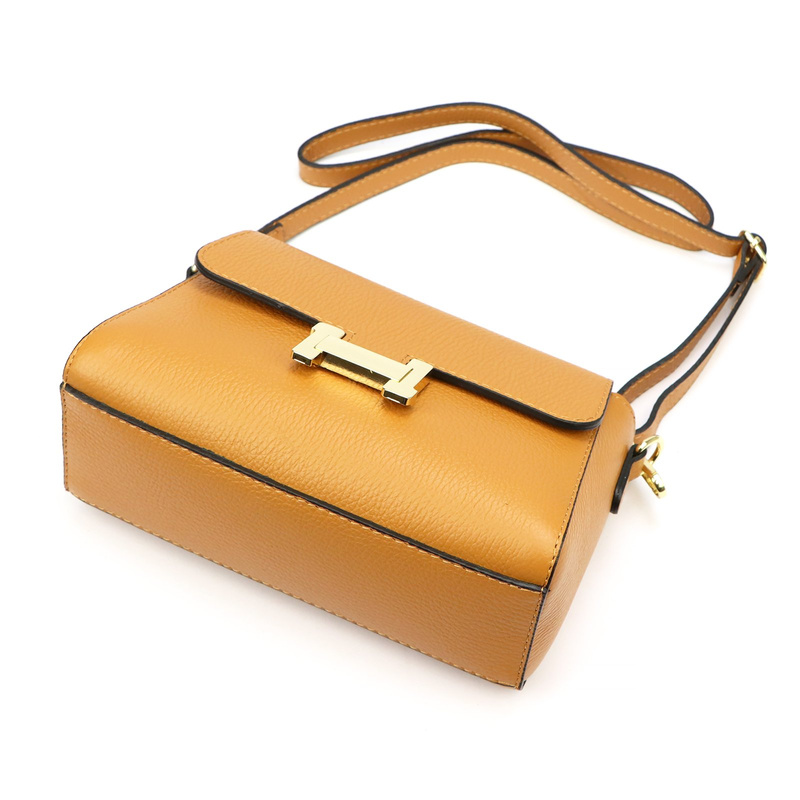 Luka damska listonoszka skóra naturalna torebka przez ramię z klapą