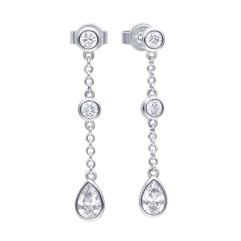Biżuteria DIAMONFIRE 6220811082. Kolczyki, Kolor szary. Kobieta.