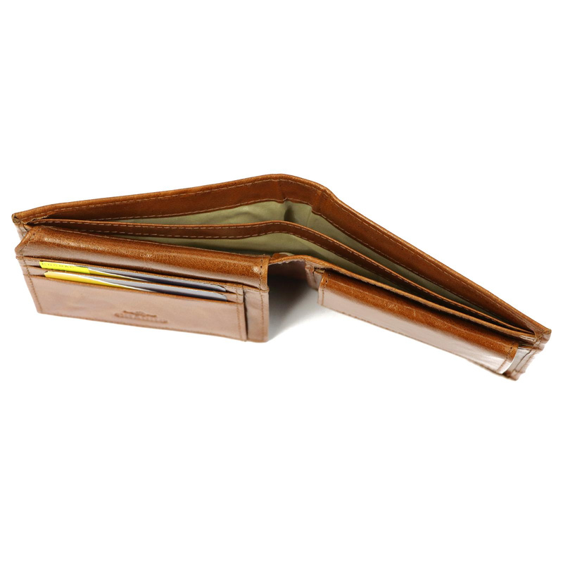 Charro męski portfel skóra naturalna składany rozbudowany kompaktowy