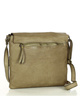 Torebka skórzana listonoszka stylowy minimalizm ala messenger leather bag - MARCO MAZZINI beż taupe