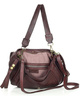 Marco Mazzini Torebka classic saddle bag ze skóry naturalnej na ramie bordowa