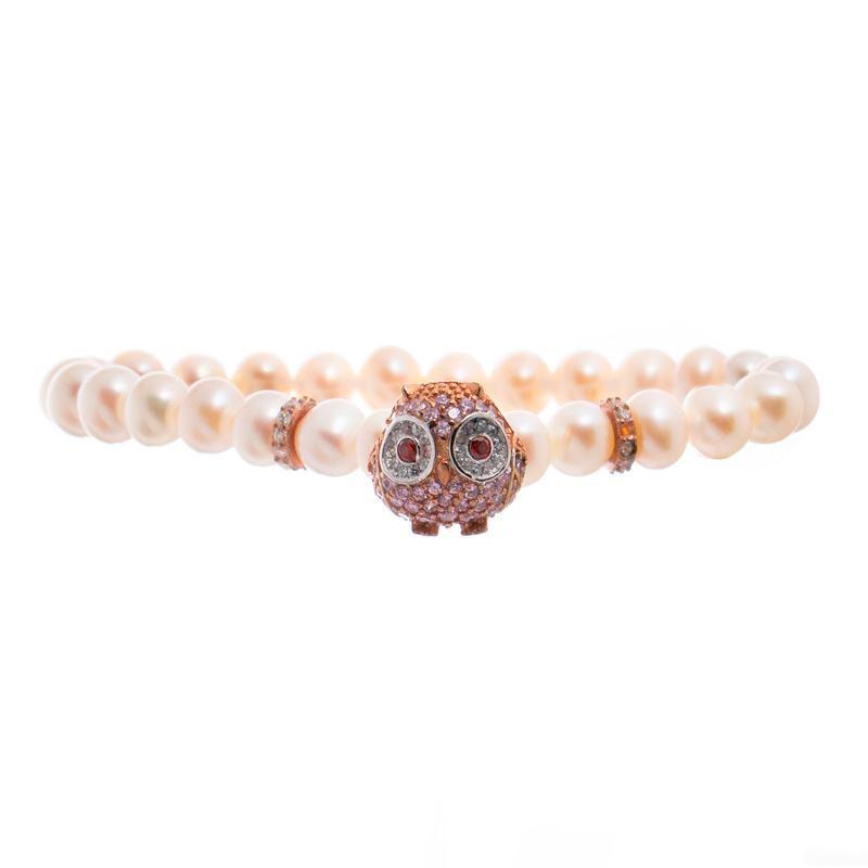 Biżuteria LANCASTER JLA-BR-OWL2WH. Bransoletka, Kolor różowy. Kobieta.