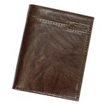 Charro Męski duży portfel skóra naturalna rozbudowany pionowy składany