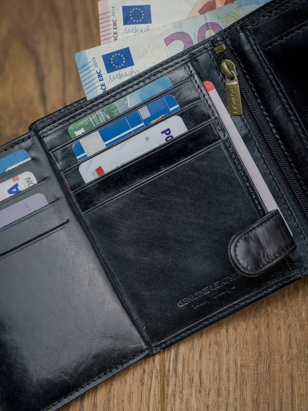 Skórzany męski portfel Rovicky N4-RVT RFID