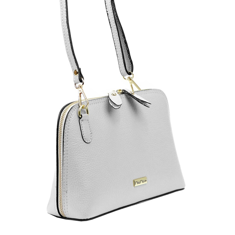 Kobieca zapinana skórzana listonoszka torebka przez ramię MiaMore