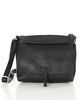 Torebka skórzana listonoszka damska messenger bag - MARCO MAZZINI czarny