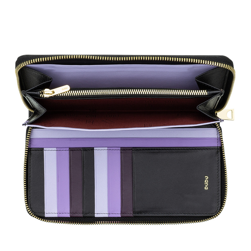 DuDu duża damska portmonetka skóra naturalna portfel podłużny klasyczny