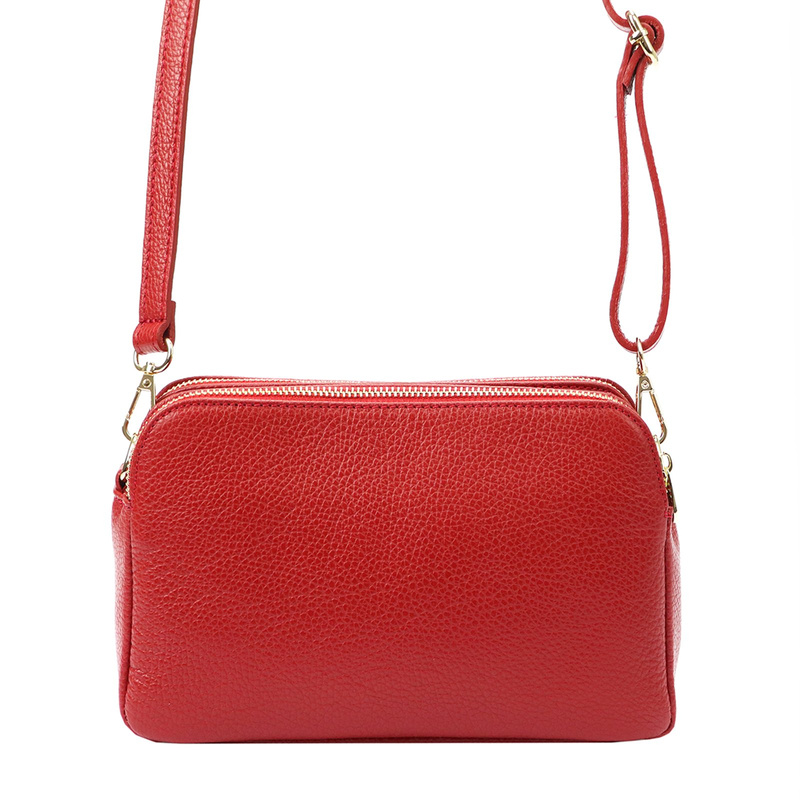 MiaMore Listonoszka Damska Skóra Naturalna Torebka Na Ramię 3 Komory