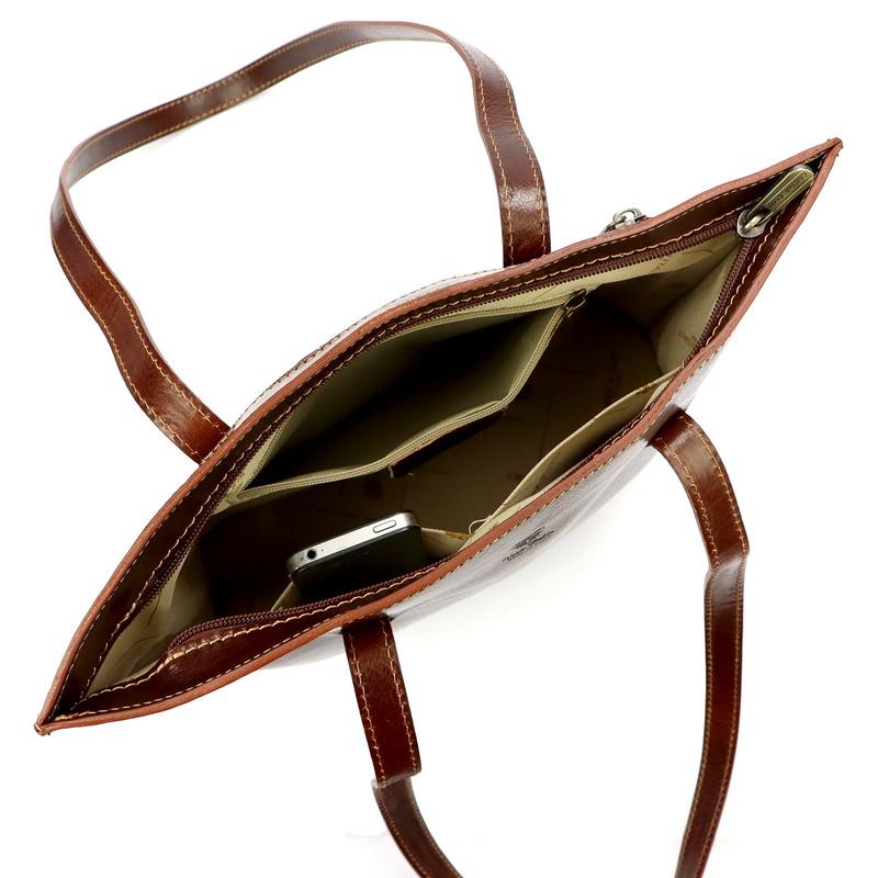 Florence Duża Shoppebag damska torebka na ramię z kieszeniami klasyczna