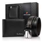 Skórzany zestaw prezentowy Pierre Cardin ZP-012: portfel i pasek
