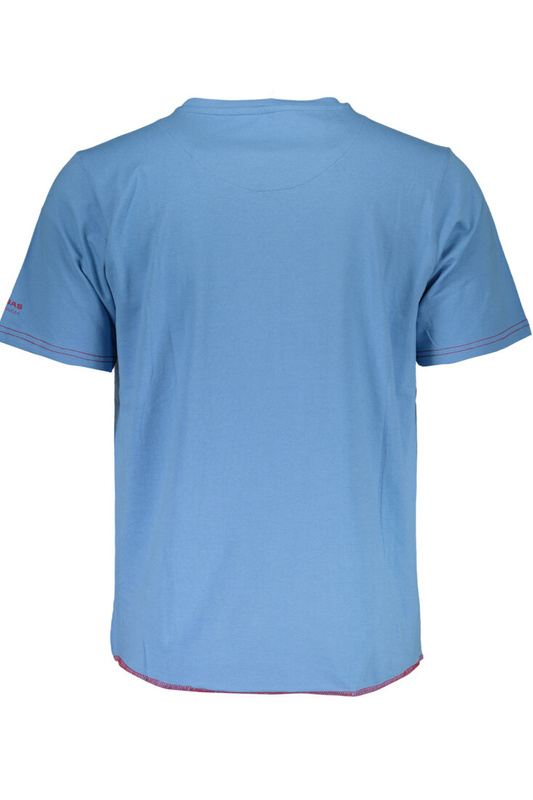 T-SHIRT MĘSKI Z KRÓTKIM RĘKAWEM GAS JASNY NIEBIESKI