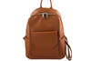 Damski plecak miejski skórzany - Brązowy jasny
