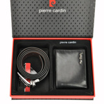 Oryginalny Męski zestaw pasek i portfel skórzany