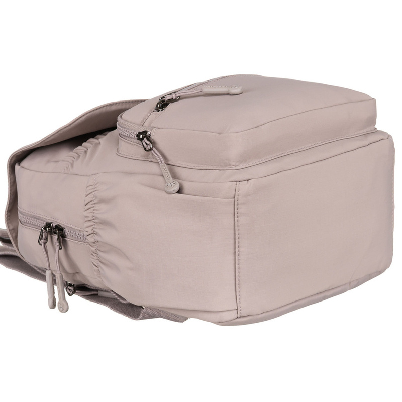 Plecak damski z poliestru w kolorze lila, zawieszony na regulowanych szelkach - Peterson