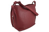 Duża torba damska skórzana na ramię - Czerwona