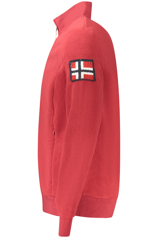 Norway 1963 CZERWONA M�SKA BLUZA Z ROZPINANYM NA ZAMEK BLUZ�