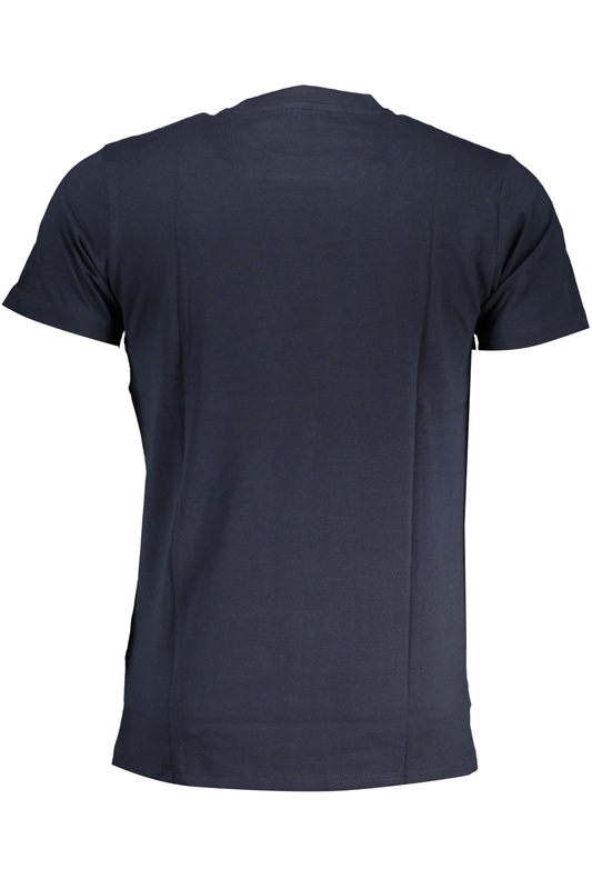 NIEBIESKI T-SHIRT MĘSKI Z KRÓTKIM RĘKAWEM KLASY CAVALLI