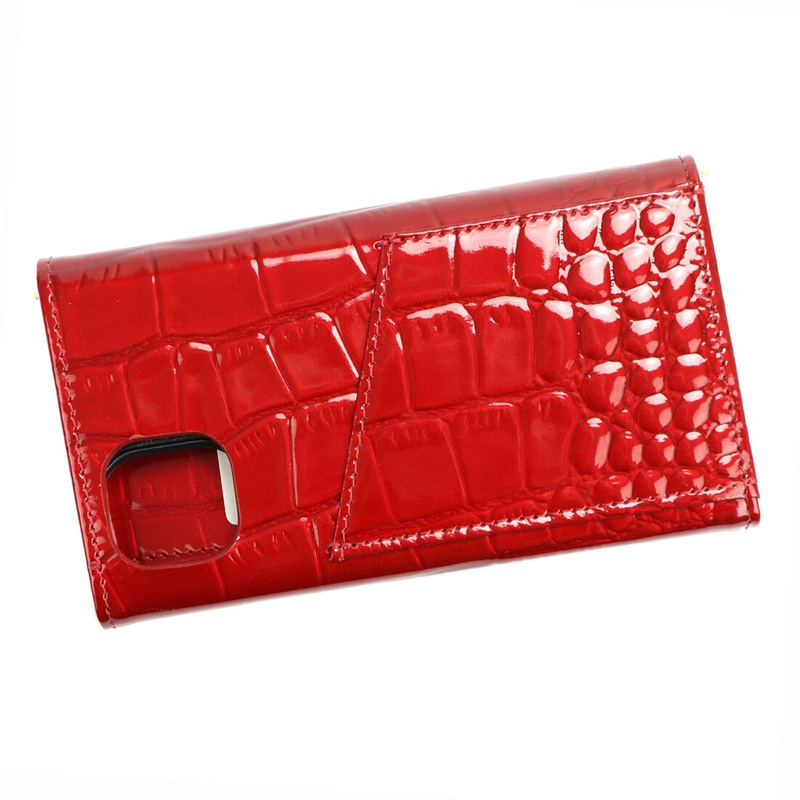 MiaMore etui na telefon skóra naturalna IPHONE 11 case z łańcuszkiem