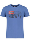 NIEBIESKI T-SHIRT MĘSKI Z KRÓTKIM RĘKAWEM Norway 1963