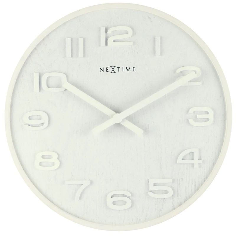 Zegarek NEXTIME 3096WI. Zegar ścienny, Kolor biały. Unisex.