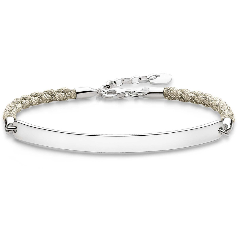 Biżuteria THOMAS SABO A002917319L18. Bransoletka, Kolor biały srebrny. Kobieta.