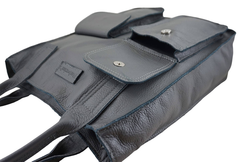 Torby shopper bag do pracy - Szare ciemne 