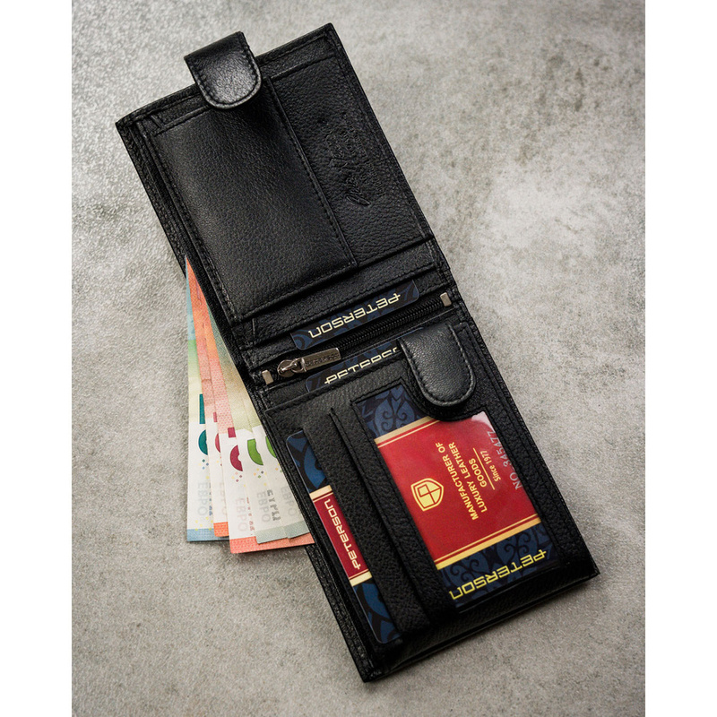 Skórzany męski portfel Peterson PTN N992L-SPDM