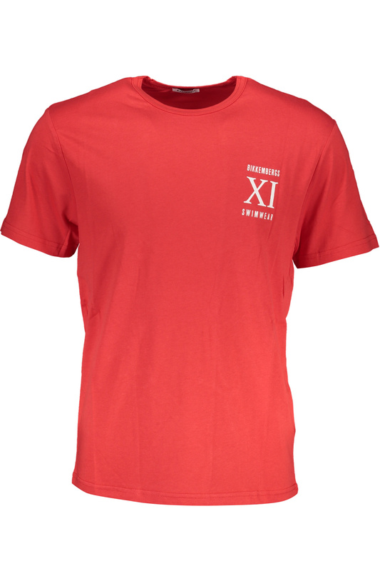 NIEBIESKI T-SHIRT MĘSKI Z KRÓTKIM RĘKAWEM BIKKEMBERGS
