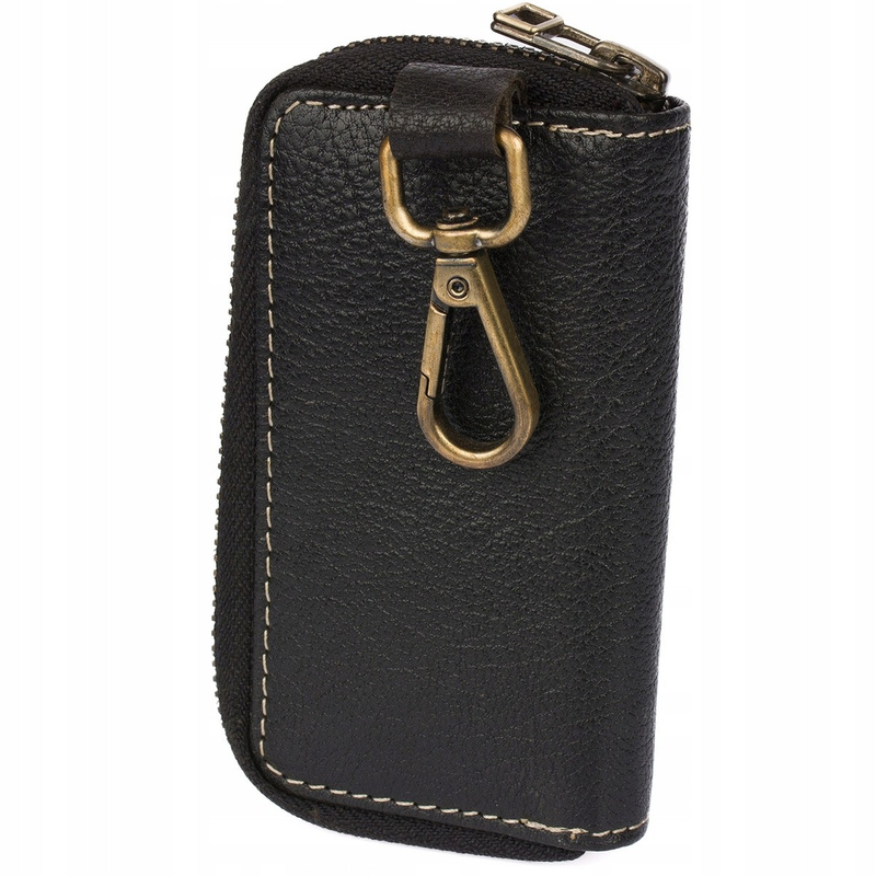 Etui na klucze premium skórzane kluczówka Beltimore czarne P87