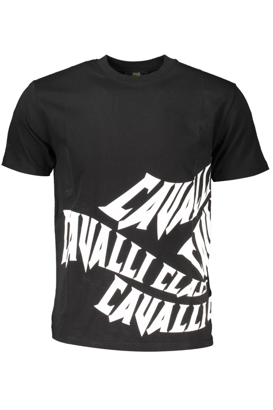 CAVALLI CLASS T-SHIRT Z KRÓTKIM RĘKAWEM MĘSKI CZARNY