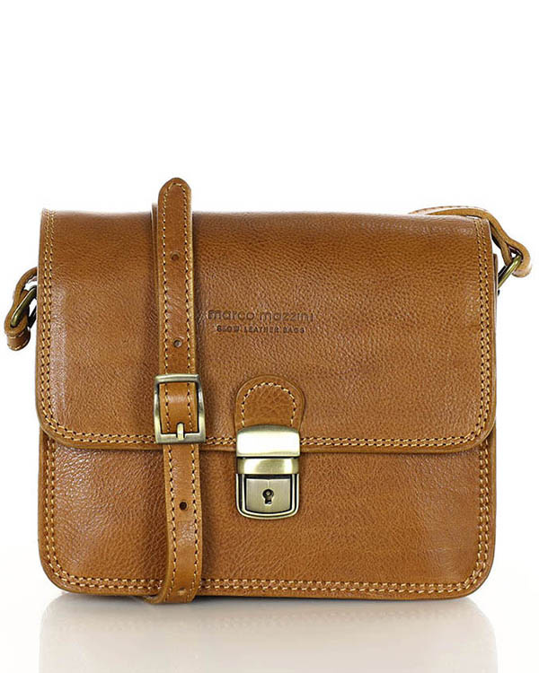Torba skórzana kwadratowa premium Florence bag - MARCO MAZZINI czarna