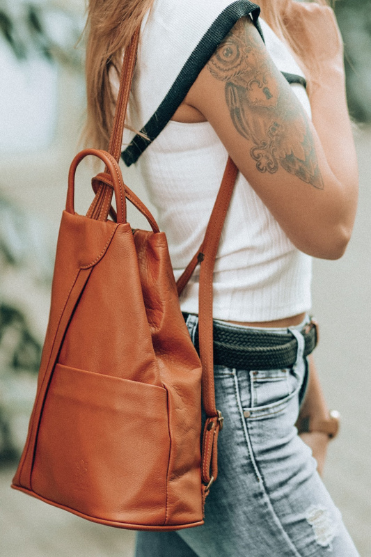 Plecak skórzany damski włoski skóra licowa mały Beltimore T52