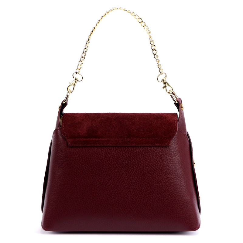 Damska listonoszka do ręki połączenie skóry naturalnej i zamszu Luka