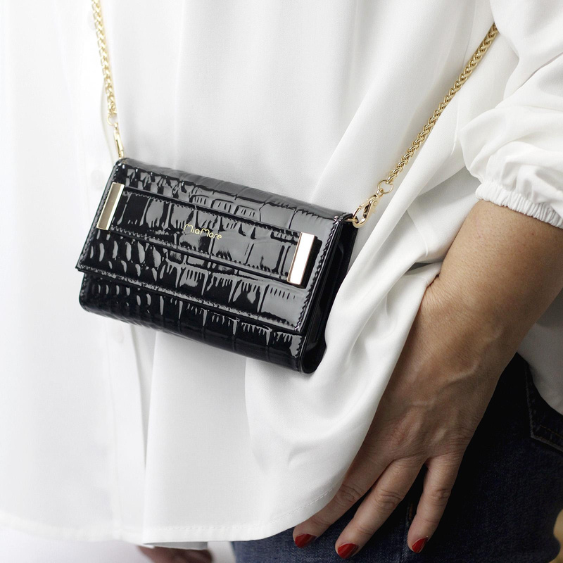 MiaMore etui na telefon Iphone 11 case skóra naturalna lakierowana pasek