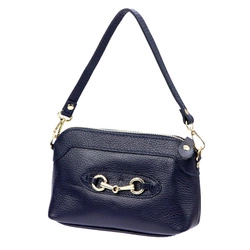 Damska skórzana listonoszka na ramię elegancka