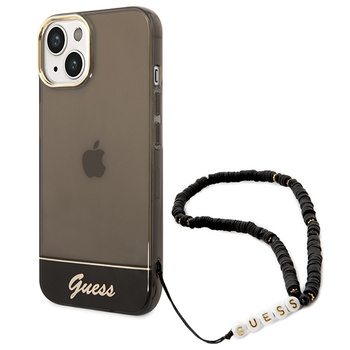 Guess GUHCP14MHGCOHK iPhone 14 Plus 6,7" czarny/black hardcase Translucent Pearl Strap