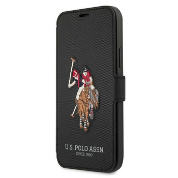 US Polo USFLBKP12SPUGFLBK iPhone 12 mini 5,4" czarny/black book Polo Embroidery Collection