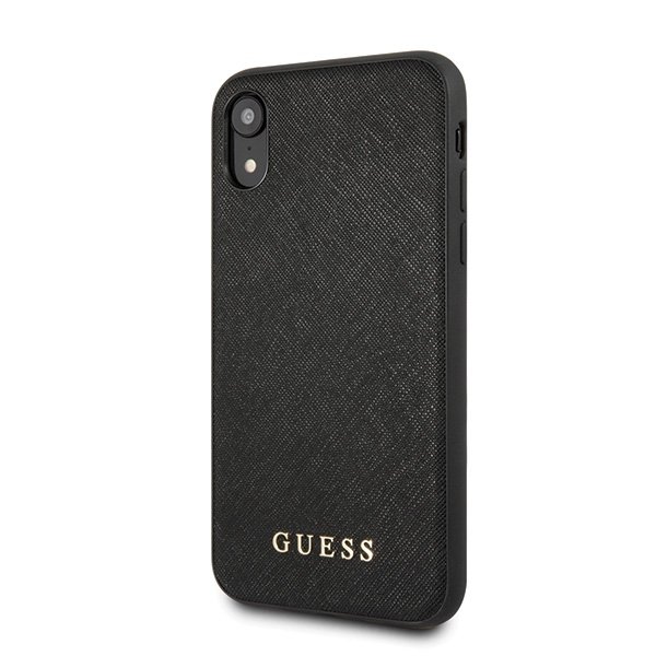Guess GUHCI61SLSABK iPhone Xr czarny/black hard case Saffiano