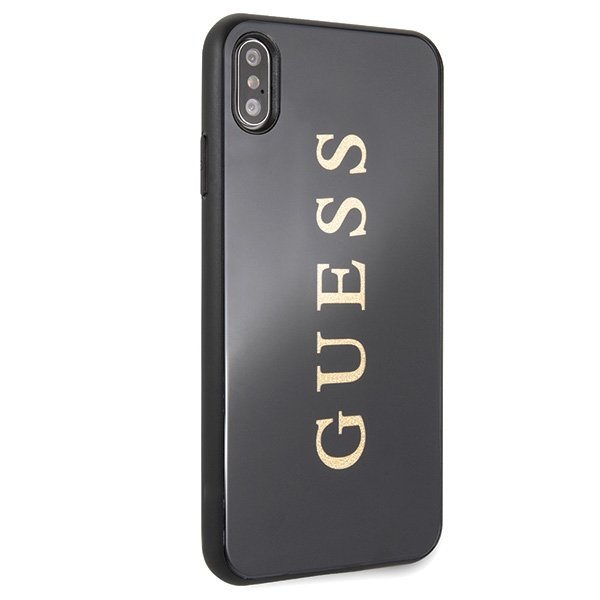Guess GUHCI65TGGGBK iPhone Xs Max czarny/black hard case Classic Double Layer Glitter