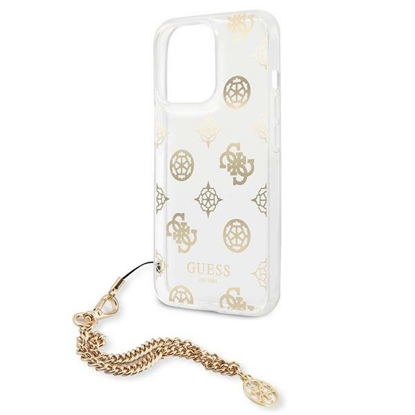 Guess GUHCP13LKSPEGO iPhone 13 Pro / 13 6,1" złoty/gold hardcase Peony Chain Collection