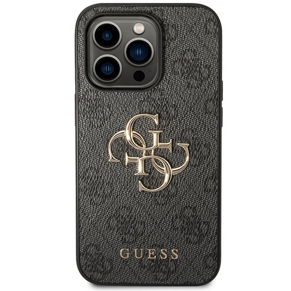 Guess GUHCP15L4GMGGR iPhone 15 Pro 6.1" szary/grey hardcase 4G Big Metal Logo