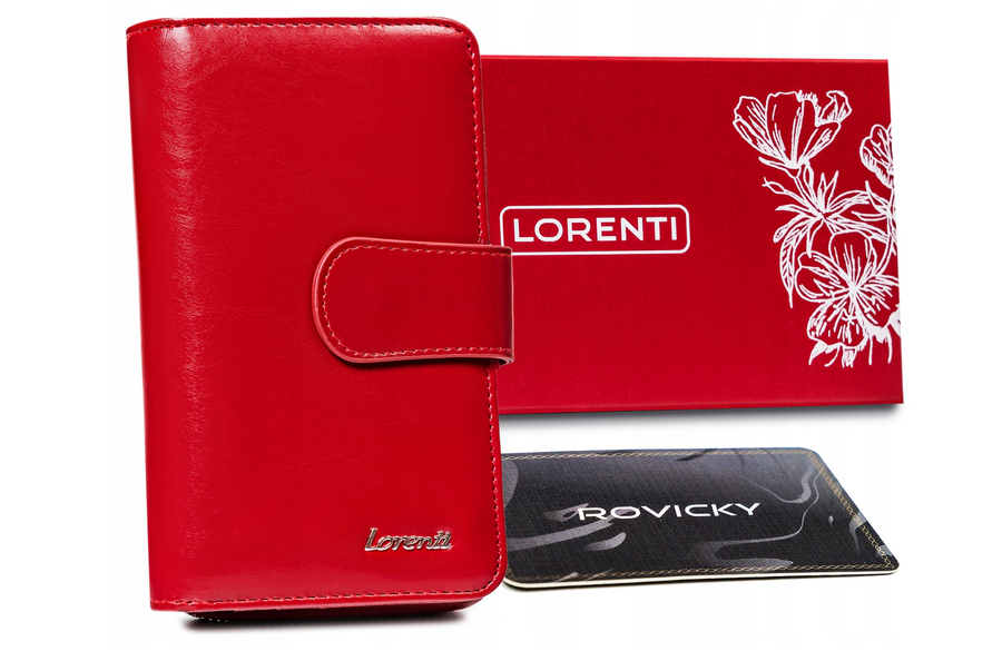 Skórzany portfel damski z systemem RFID — Lorenti