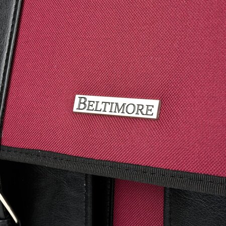 Beltimore luksusowa męska aktówka teczka torba duża na laptopa bordowa I36