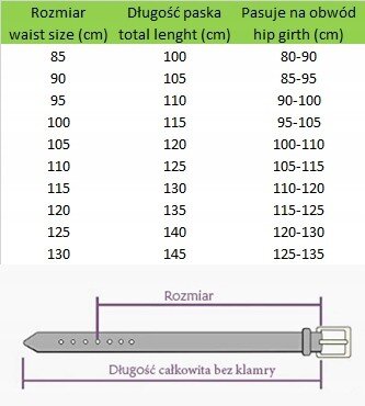 Beltimore skórzany męski pasek granatowy automat A56 : Kolory - granatowy, Rozmiar pasków - r.105-120 cm