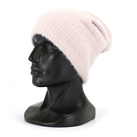 Ciepła damska czapka na zimę ze ściągaczem